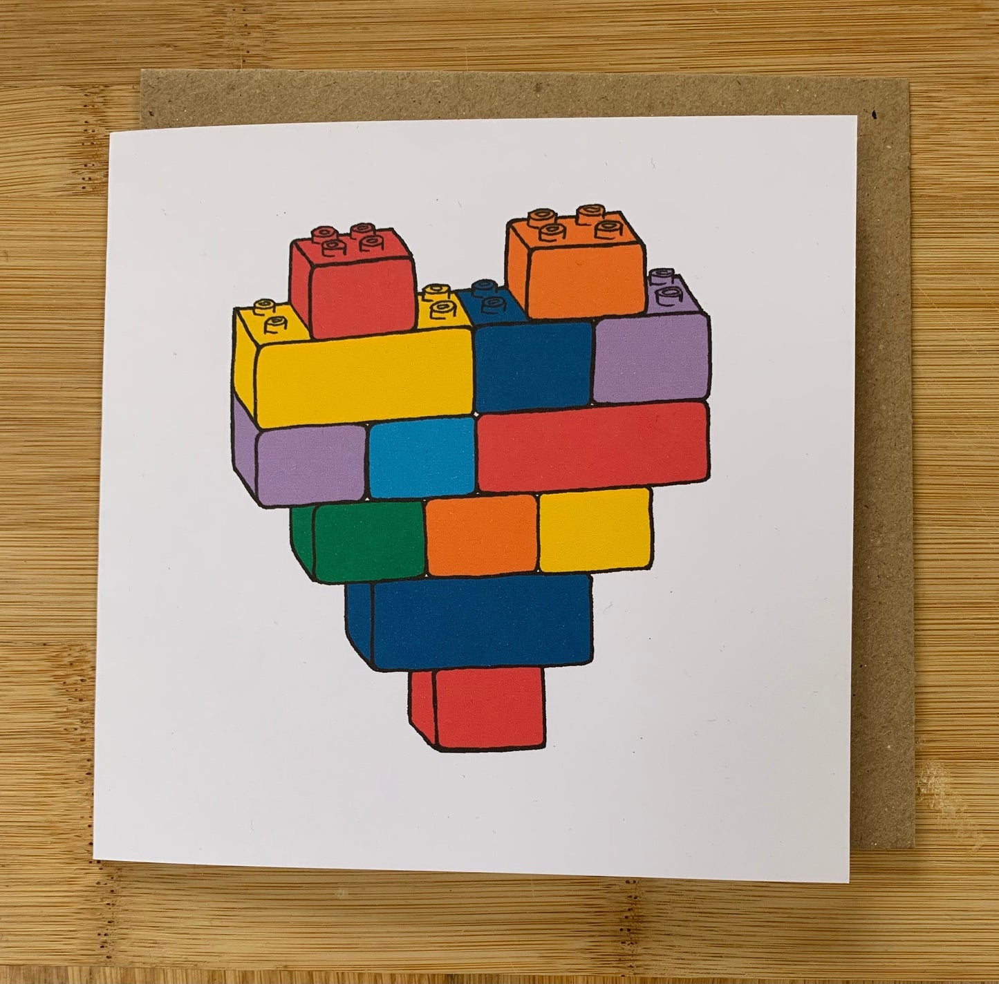 Valentines Day Card, blocks, Valentine’s Day card, for him