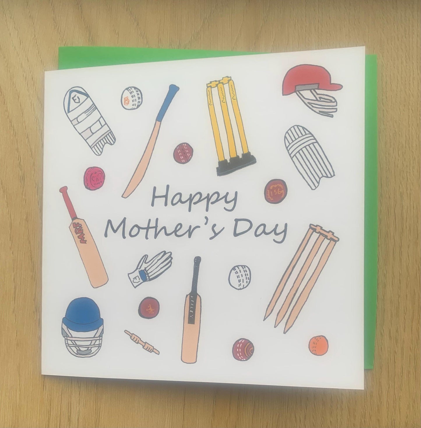 Mother’s Day card, Cricket, sports, mum, mom, mothers, alternative