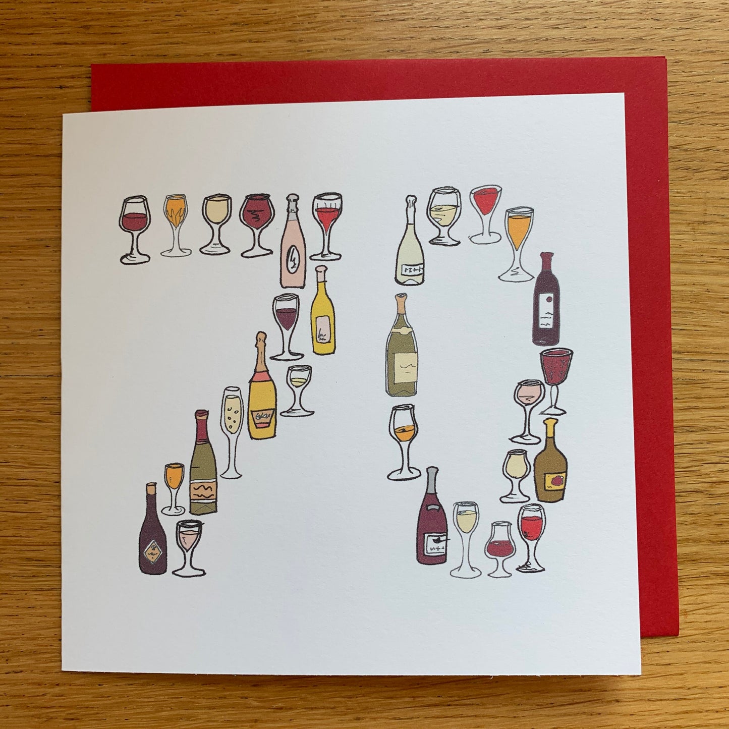 70th birthday card, 70 card, seventy, seventieth birthday, wine card, wine