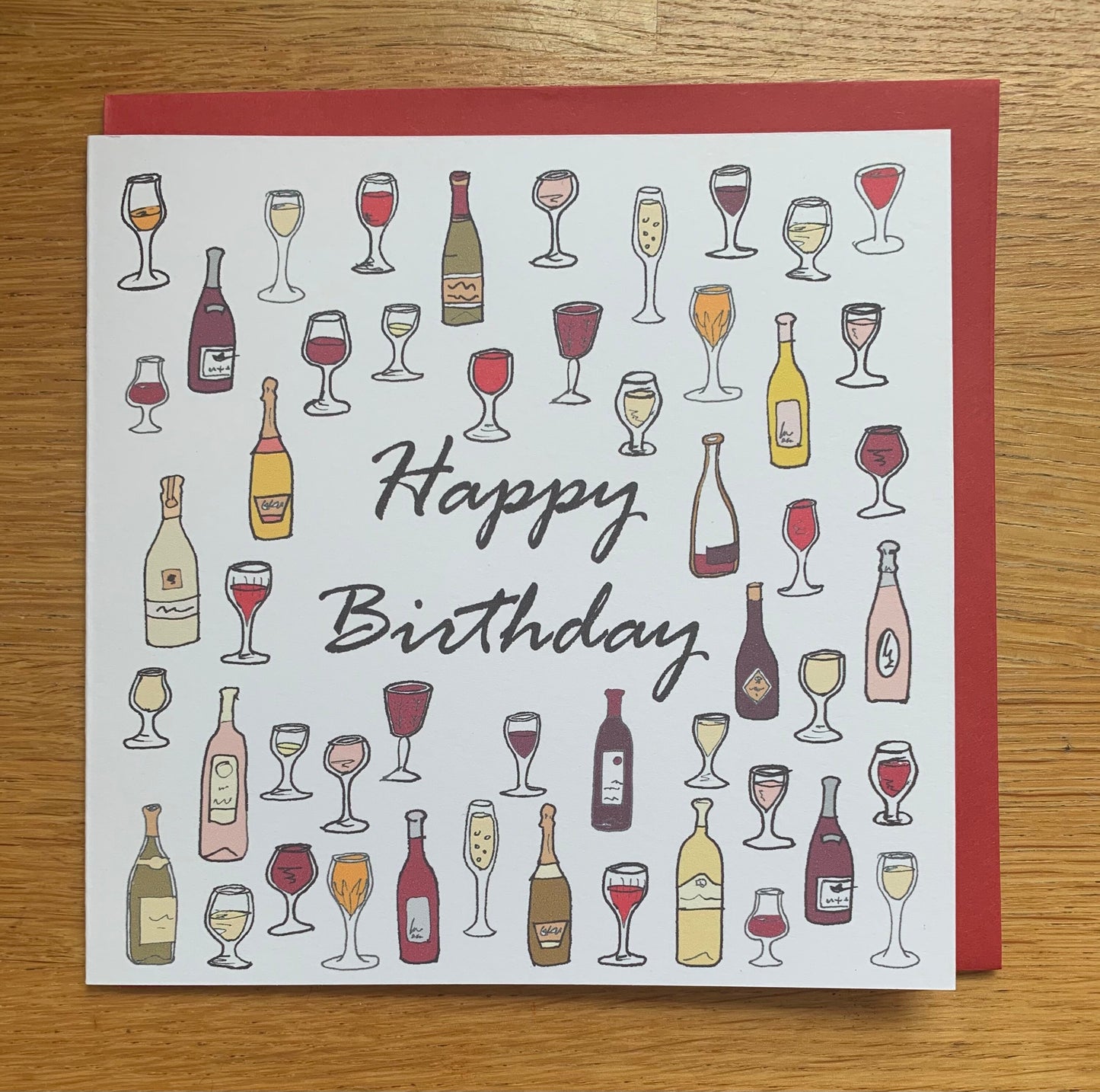 Wine Birthday card/ happy birthday card/ wine/ for him / for her