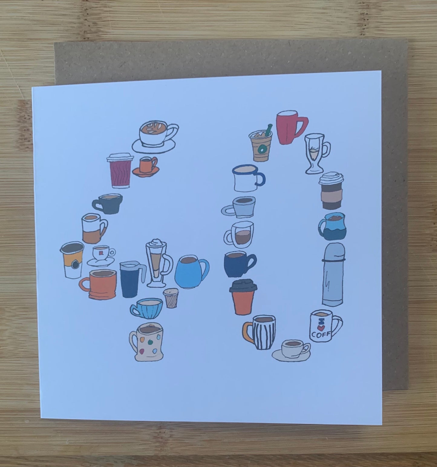 40th birthday card, fourty, 40, 40 card, coffee, coffee lover.