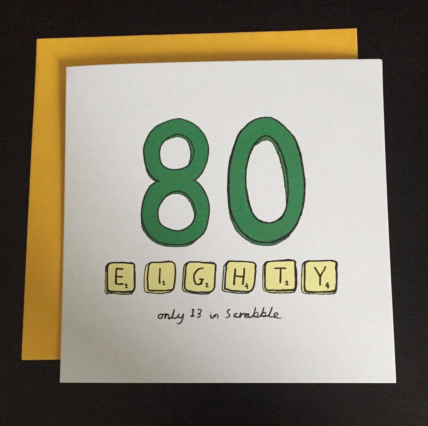 Happy birthday card 80th 80 scrabble eightieth birthday card forty birthday card eighty