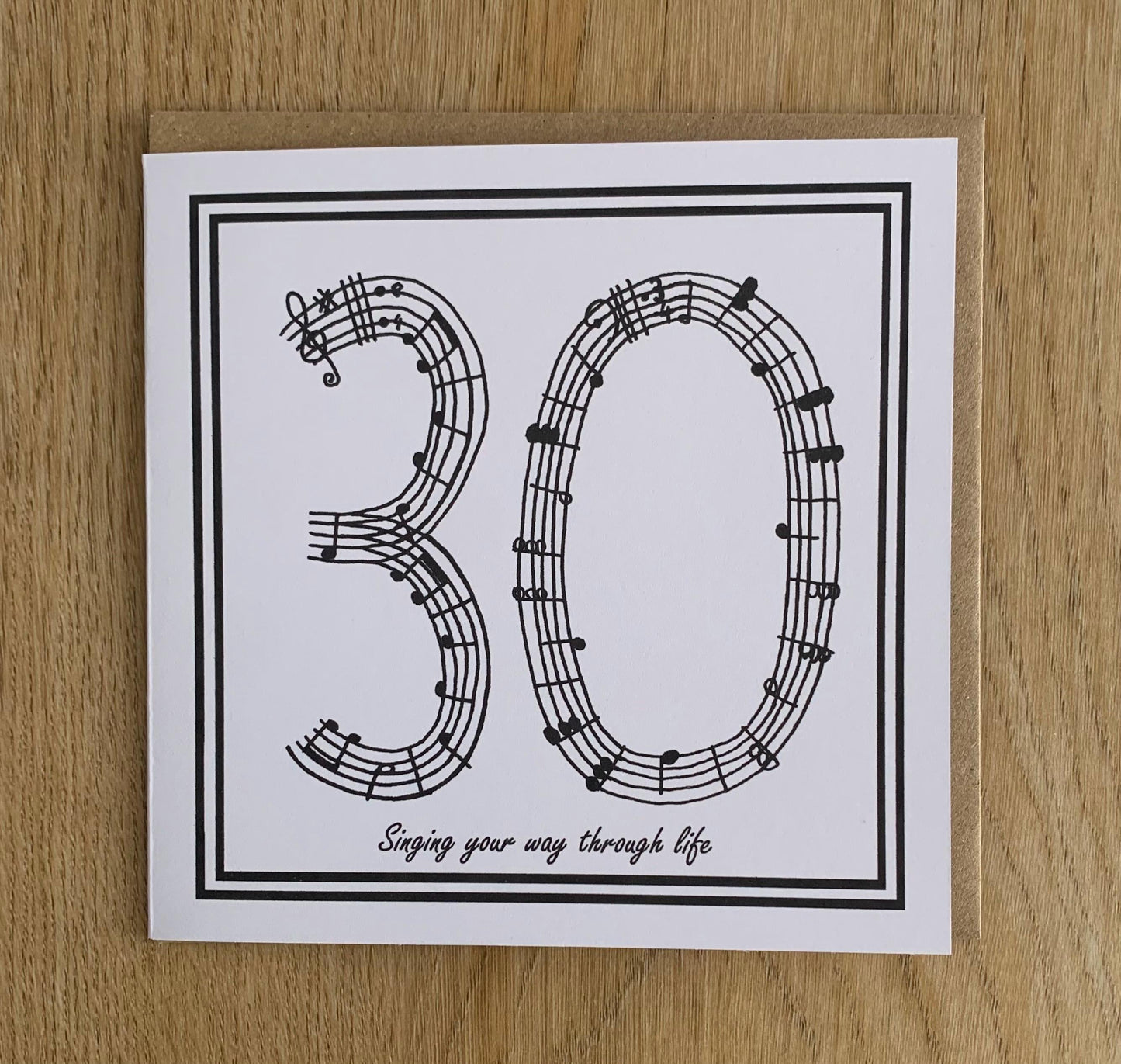30th birthday card / 30/ music card/ singing card/ thirty, choir