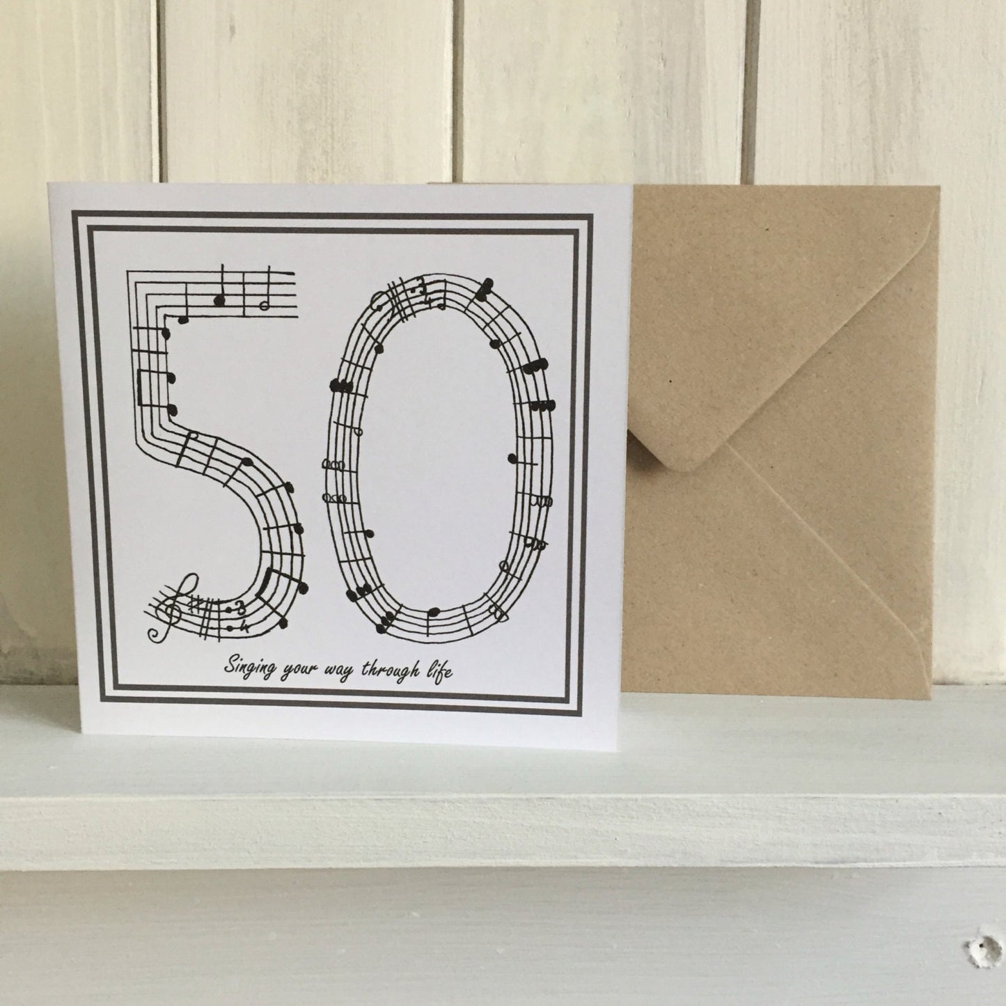 50th birthday card /music card/ singing card/ fithy