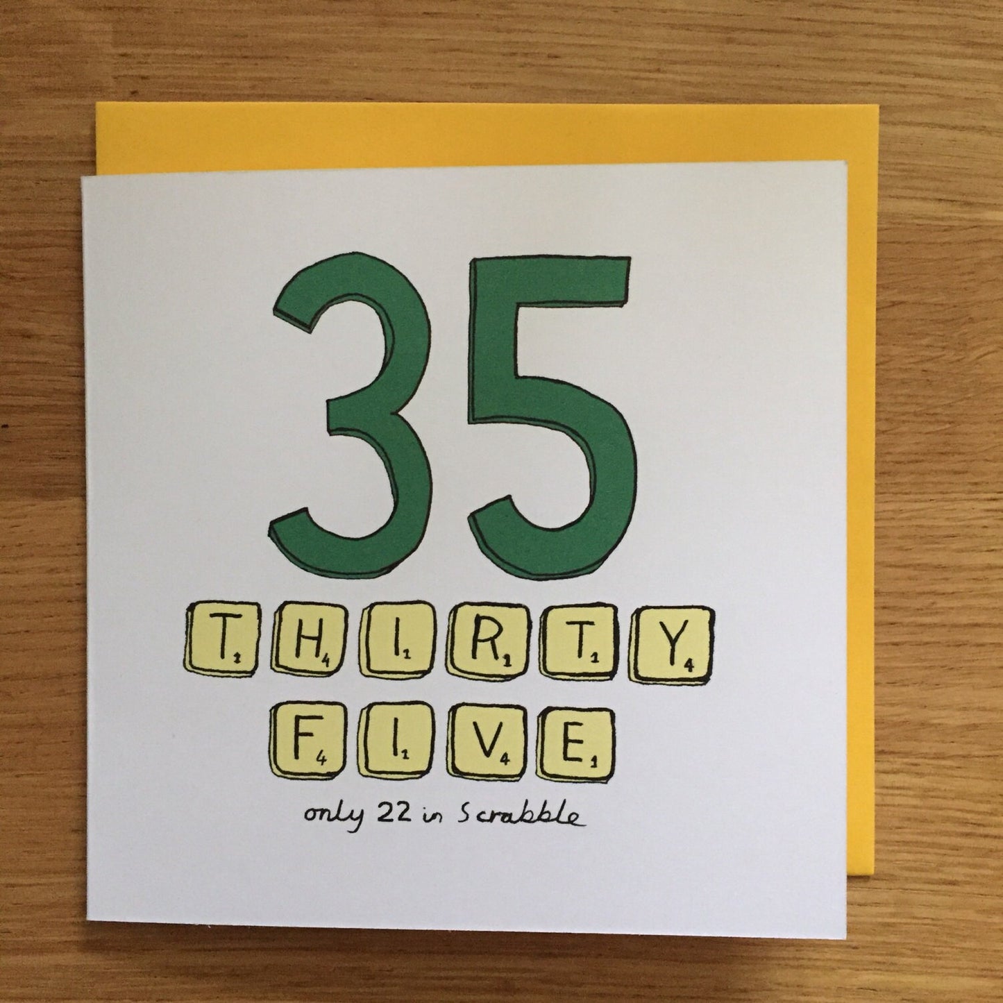 35th birthday card / 35th / scrabble / 35