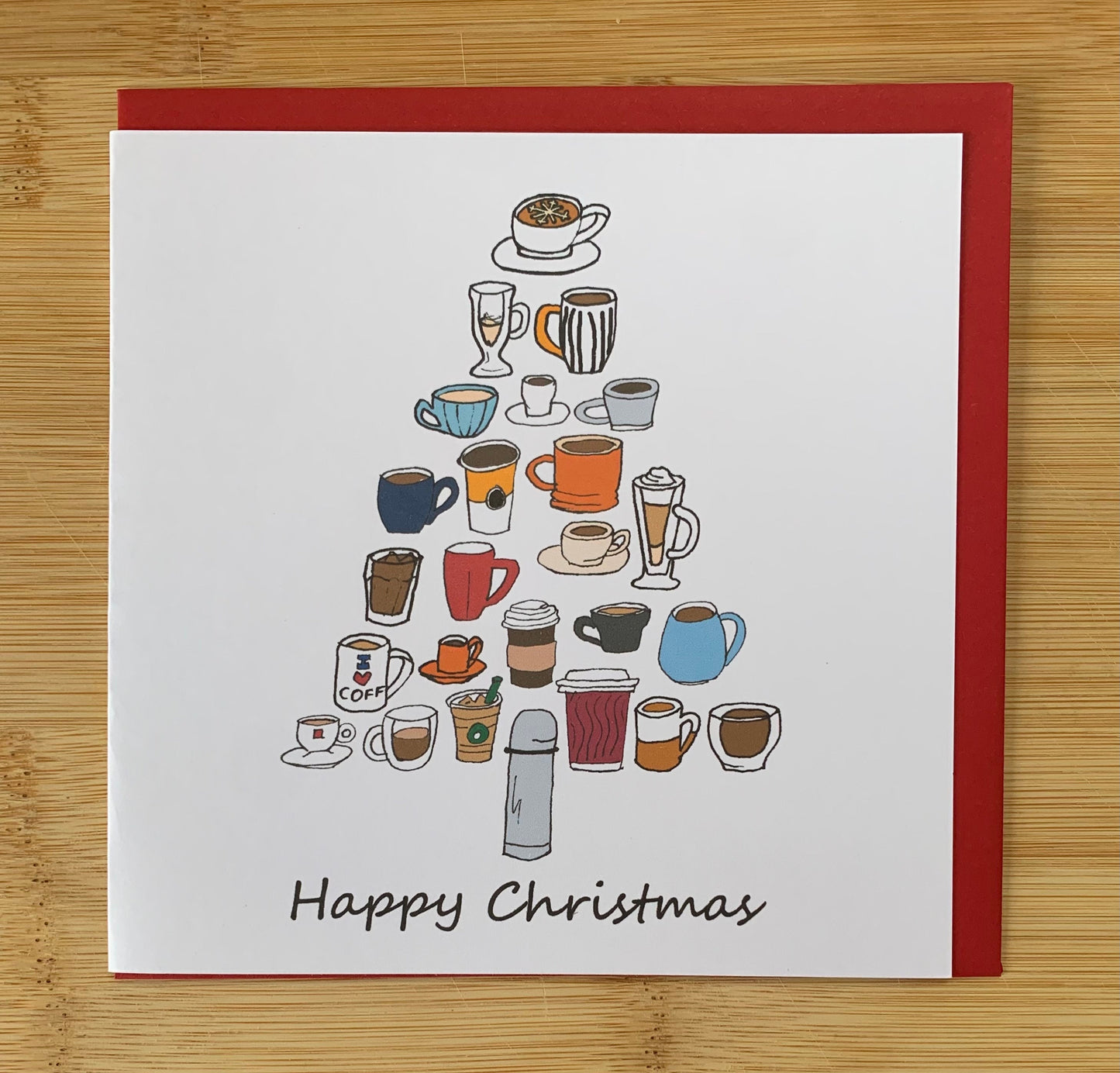 Coffee Christmas card, coffee card , Christmas card, coffee