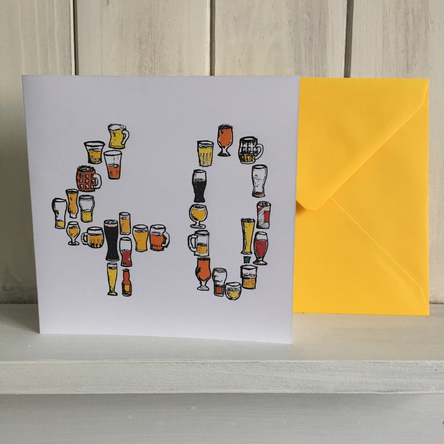 40th birthday card/ 40 card/ 40th card/ beer/ beer card