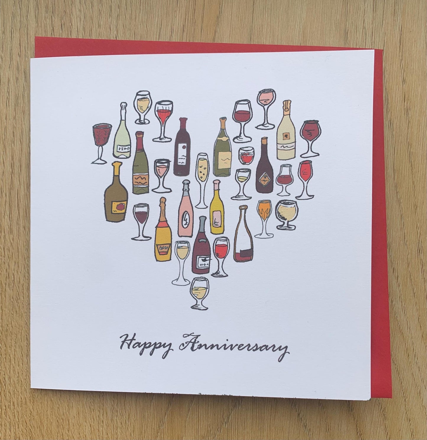 Anniversary Card, Wine lover, husband, couple, wife, wedding