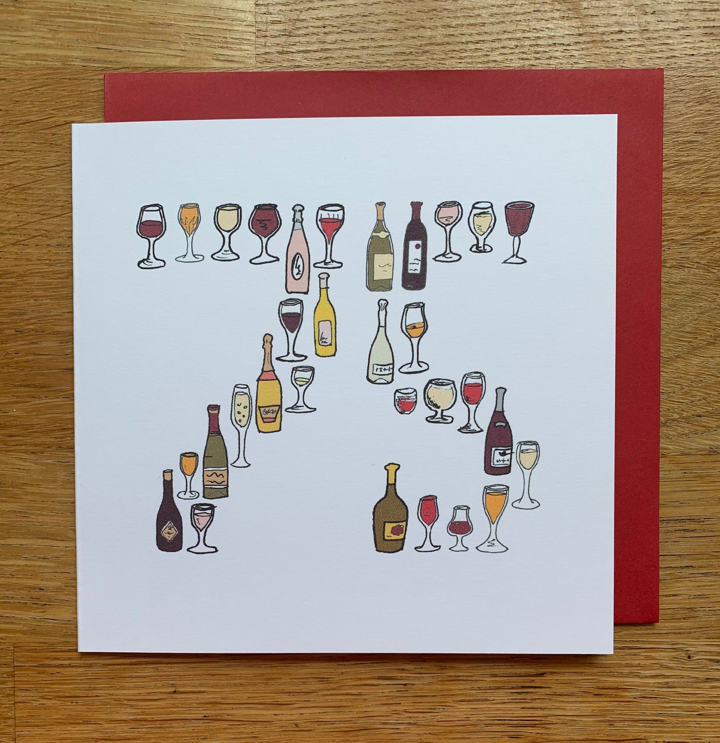 75th birthday card / 75/ 75th/ wine