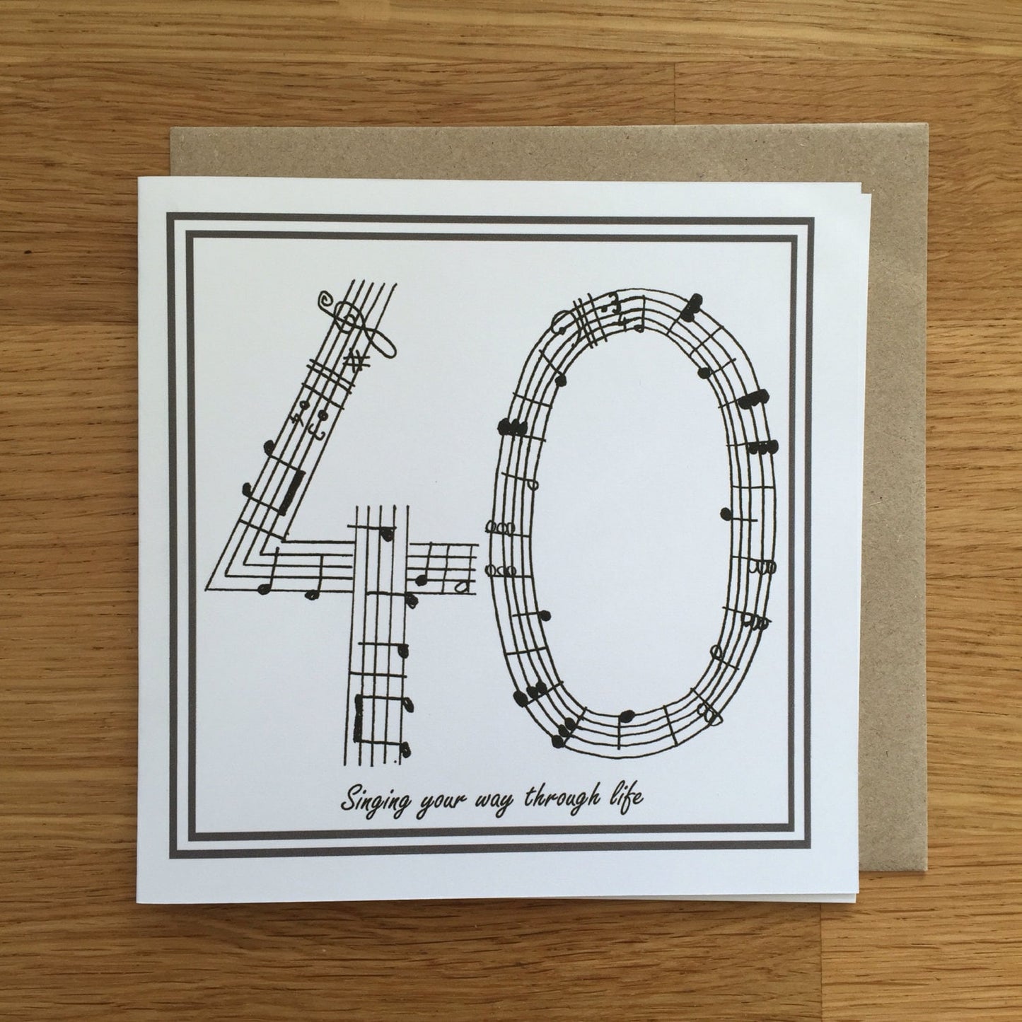 40th birthday card /music card/ singing card/ fourty