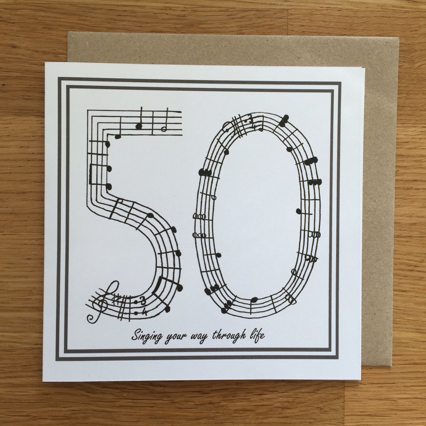 50th birthday card /music card/ singing card/ fithy