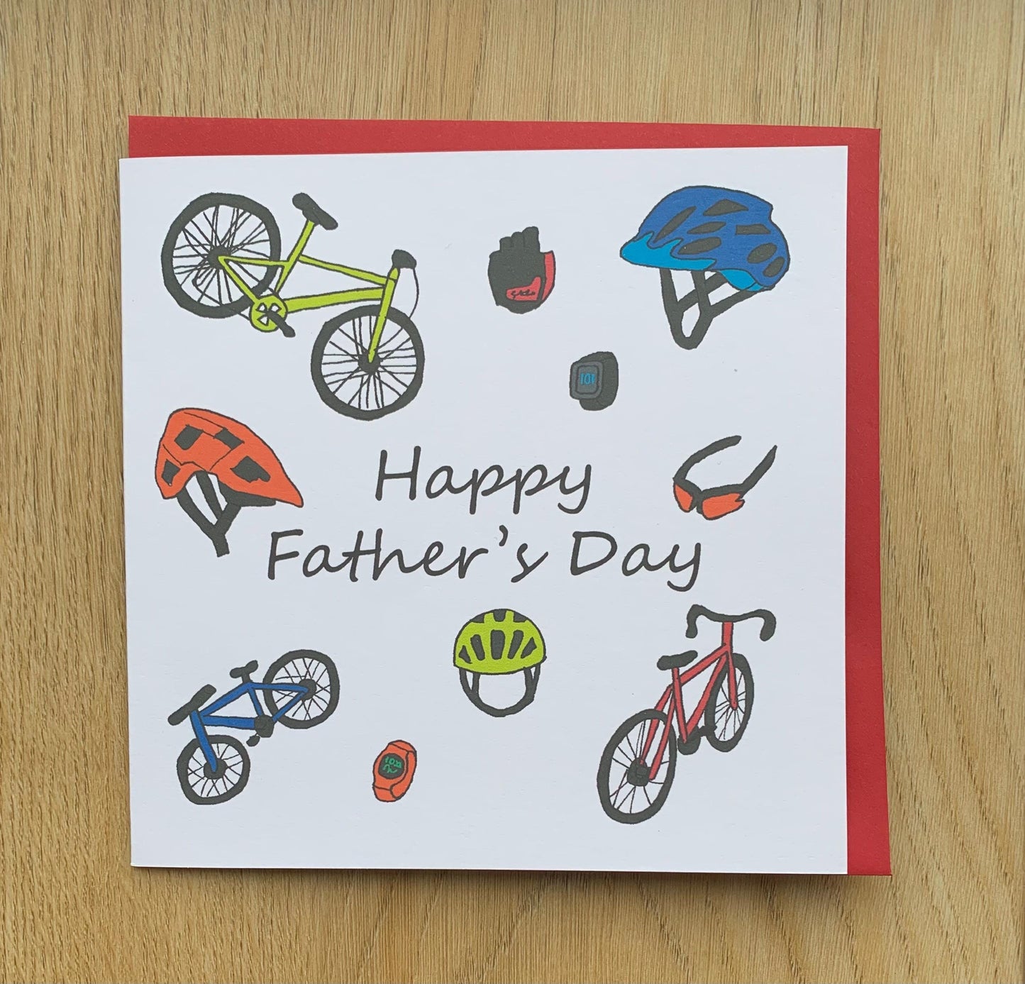 Father’s Day Card, cycling, cyclist, bikes, bike, cycle, male, him, sporty Dad