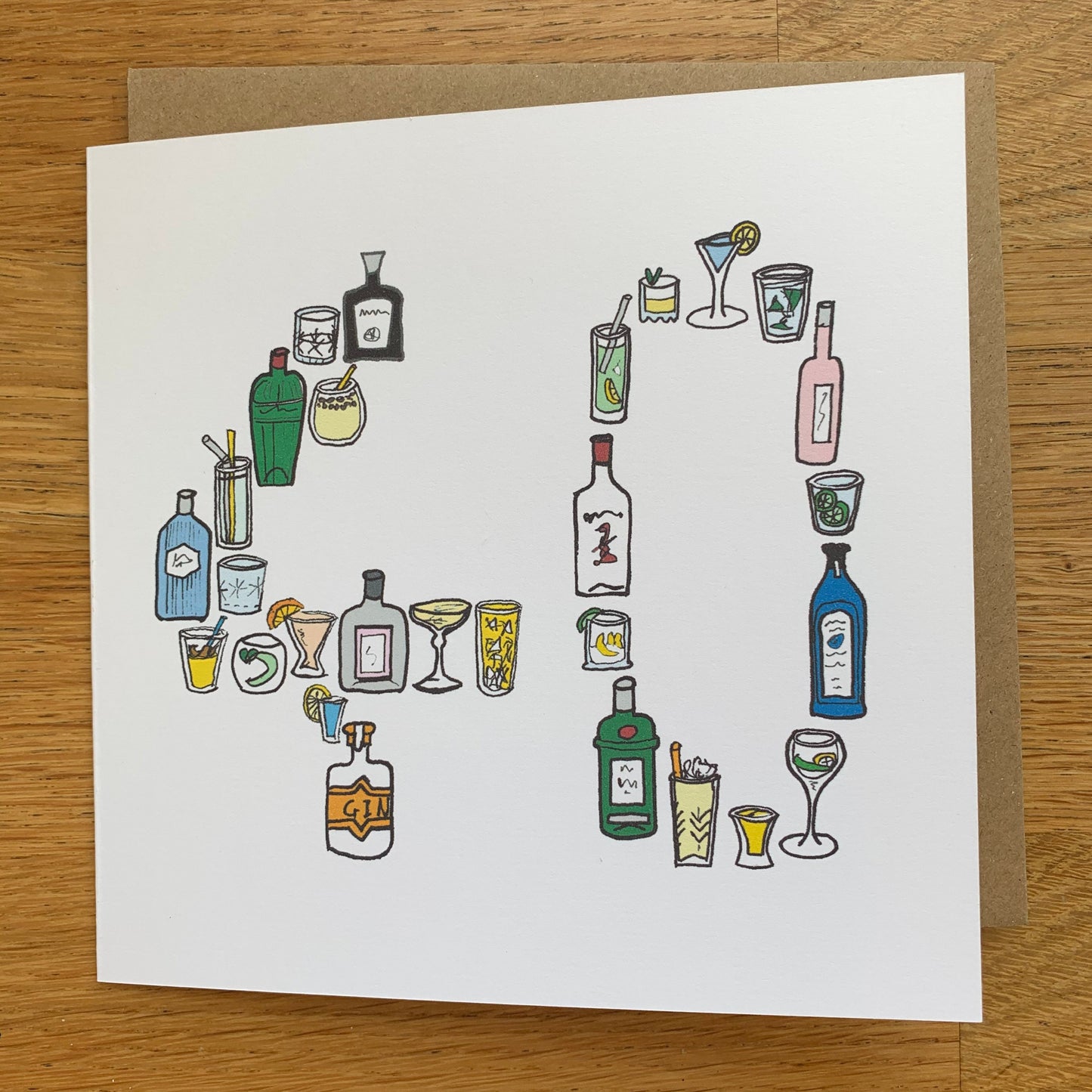 40th birthday card/ 40 card/ 40th card/ gin/ gin card