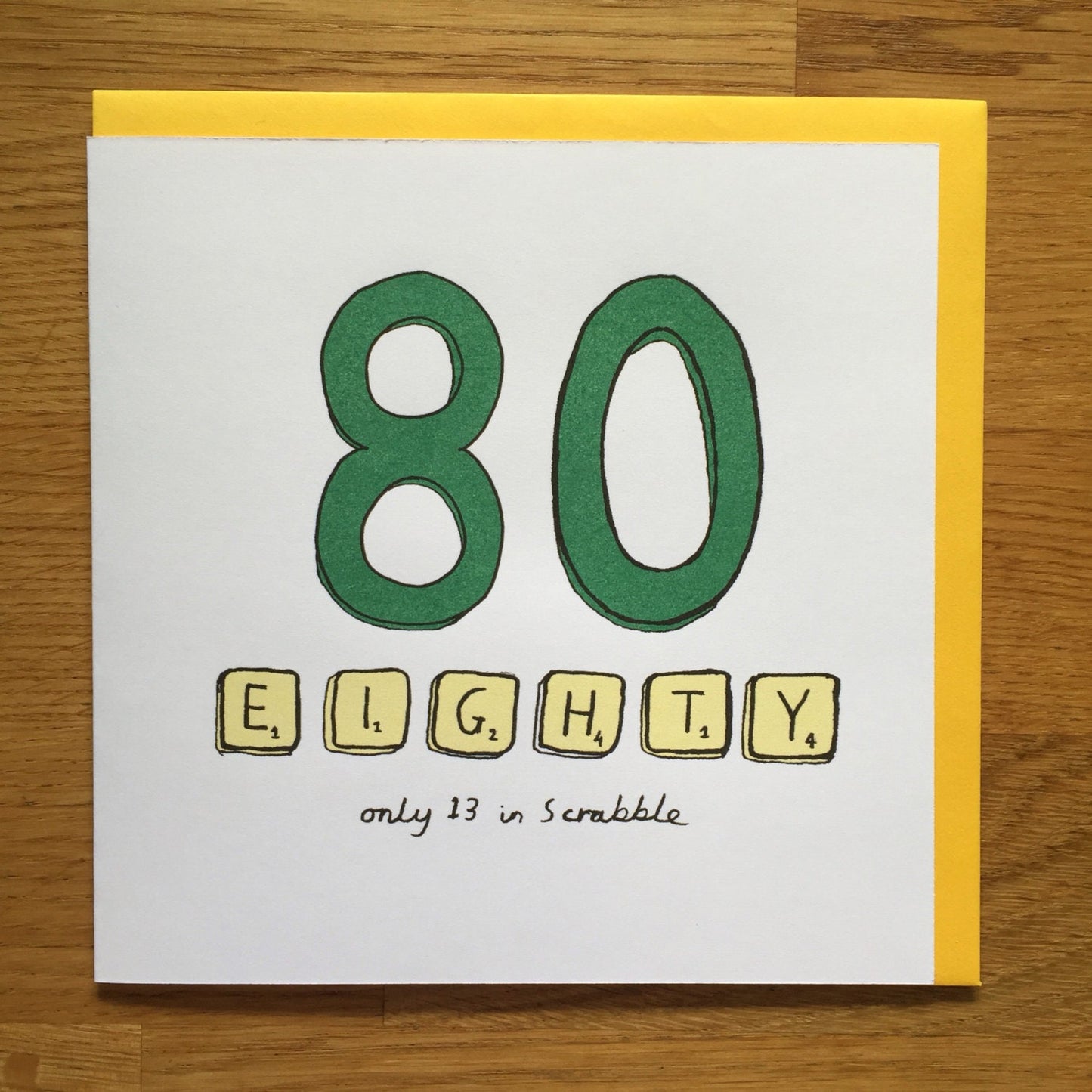 Happy birthday card 80th 80 scrabble eightieth birthday card forty birthday card eighty