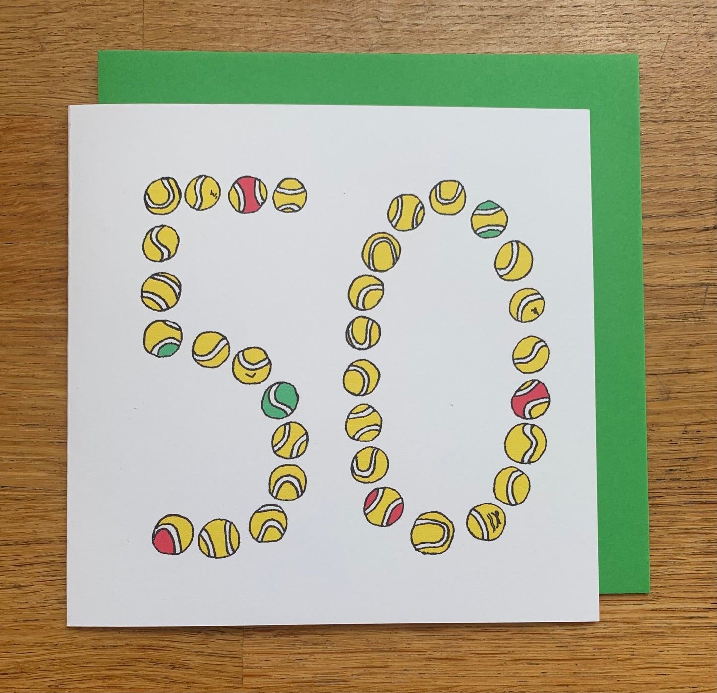 50th fifty birthday card men /male tennis 50