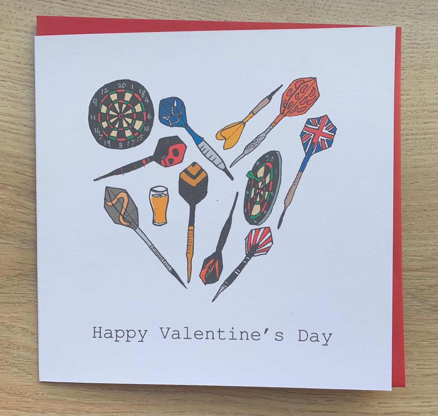 Valentines Day Card, darts , darts lover, him, male, sporty