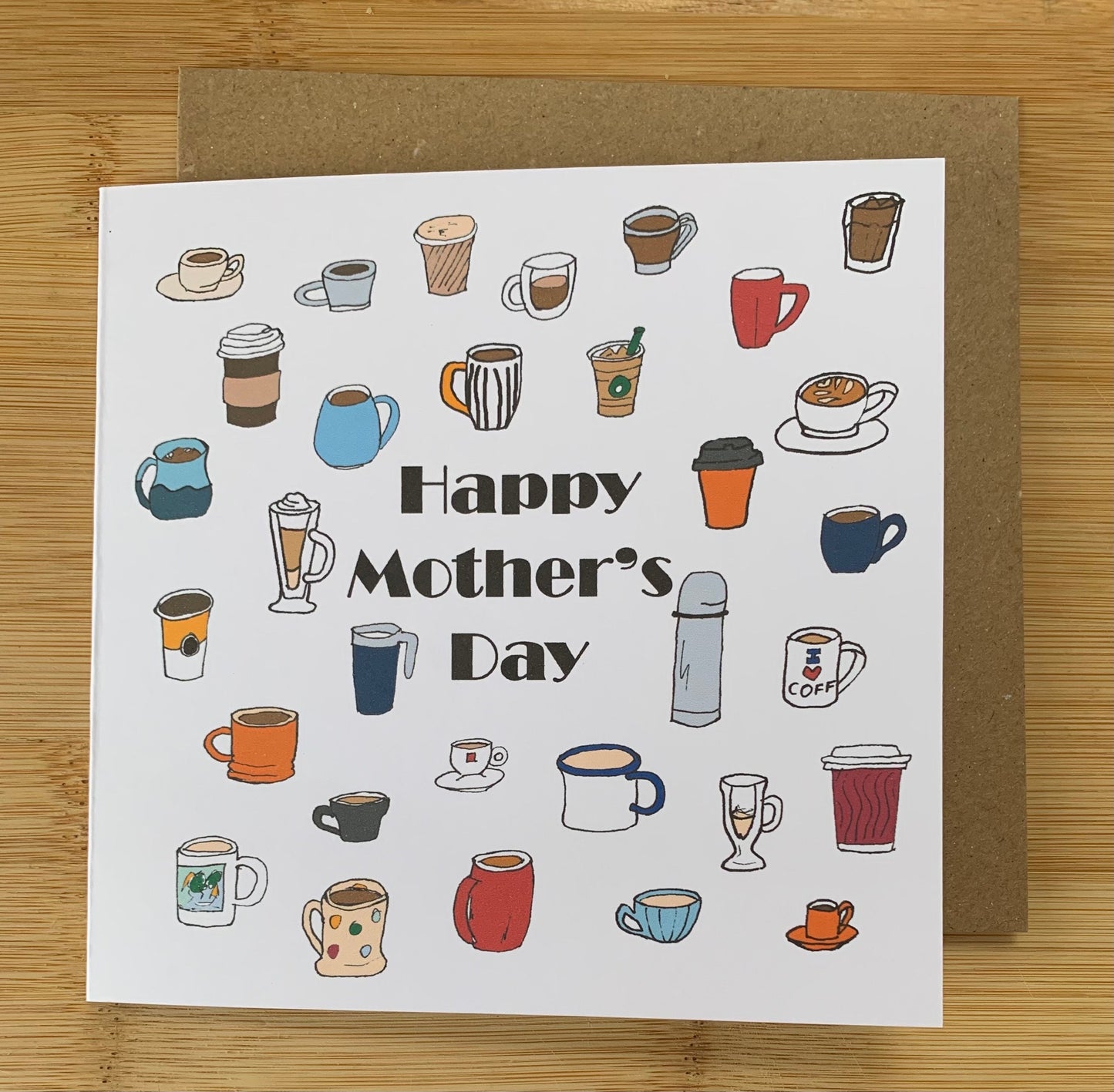 Mother’s Day cards, coffee loving mum, mom