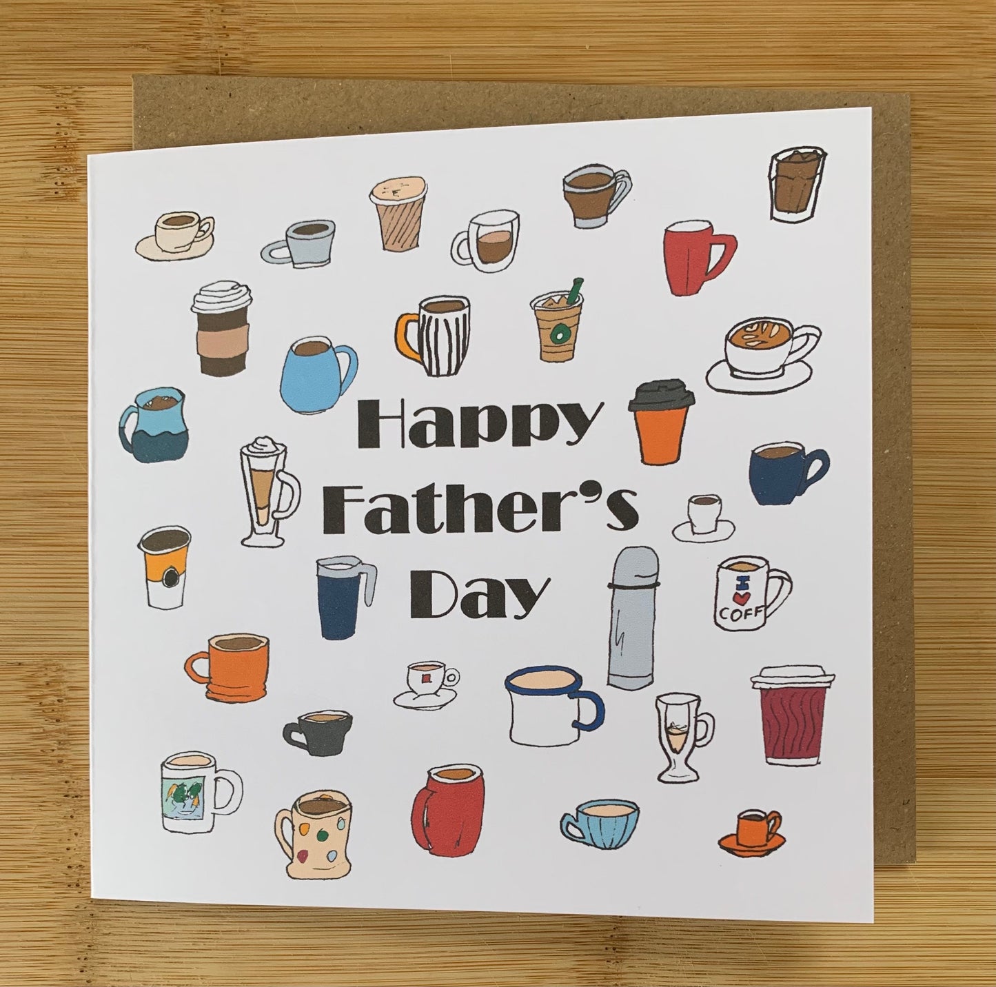 Father's day card, coffee, coffee lover card