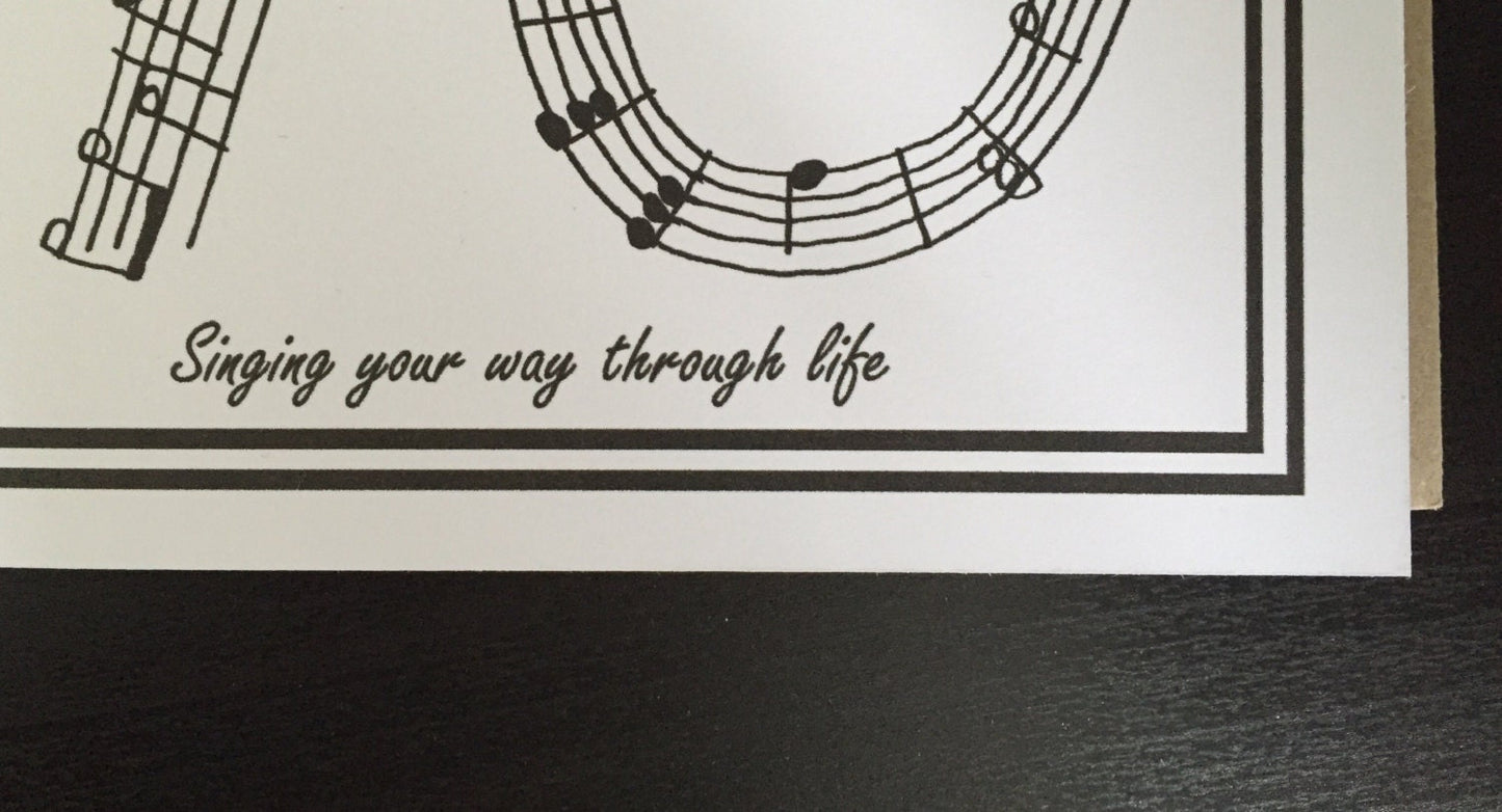 60th birthday card /music card/ singing card/ sixty