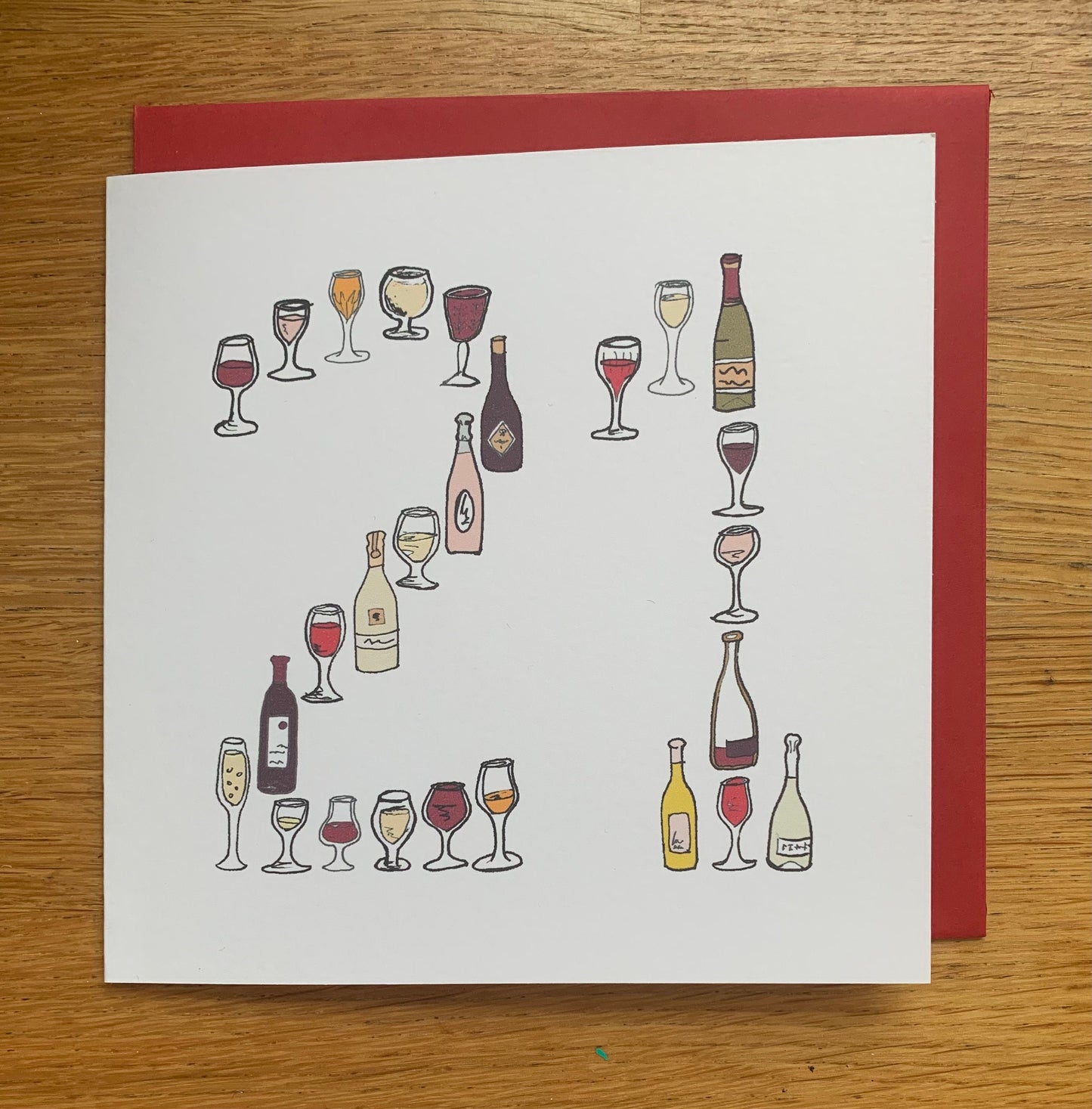 21 wine birthday card, 21 birthday card, wine card, twenty one, 21st, twenty firsts