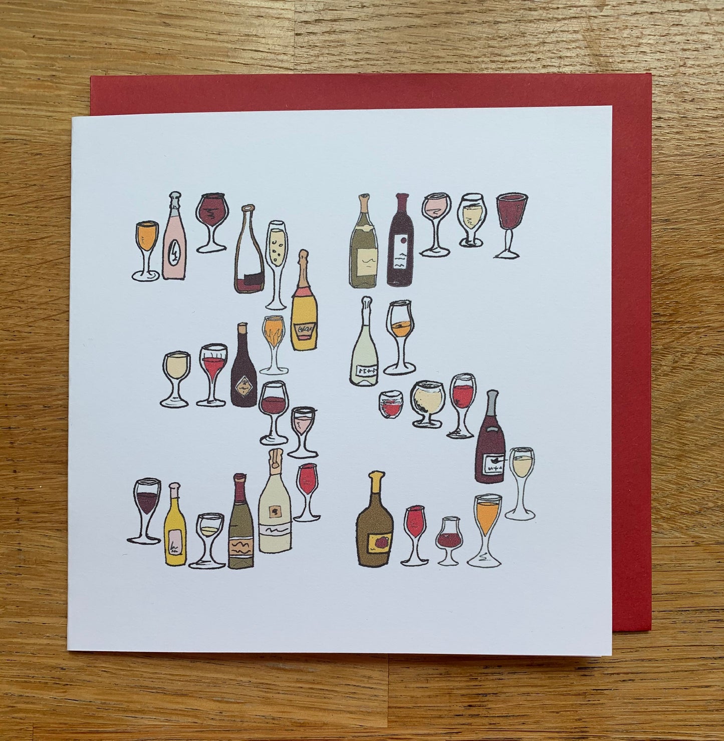 35th birthday card / 35th / 35 card/ wine
