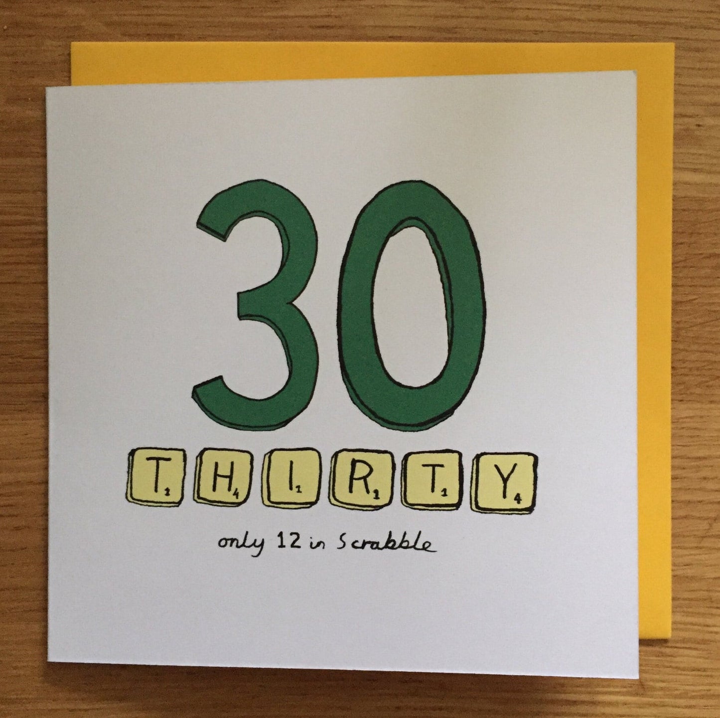 30th birthday card, scarbble/ thirty birthday/ 30 card/ 30