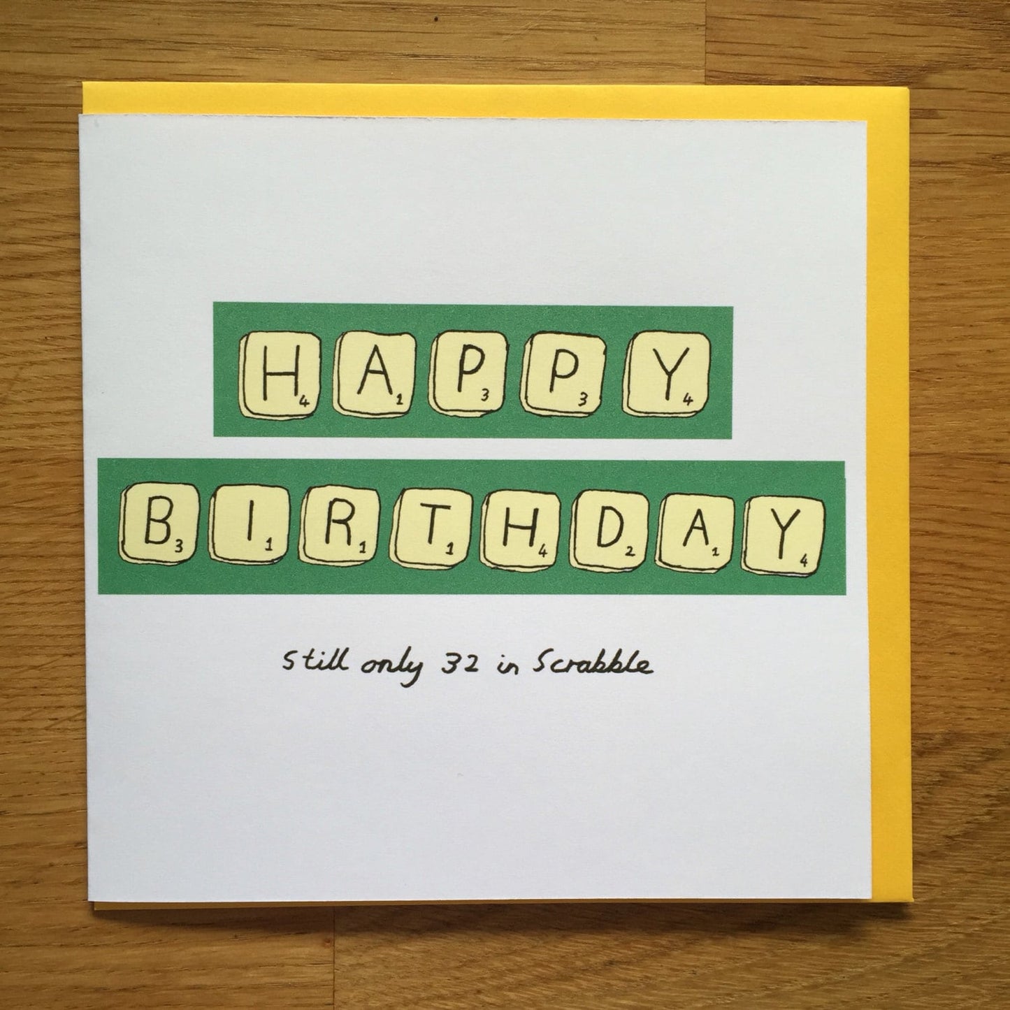 Birthday card, happy birthday card, scrabble