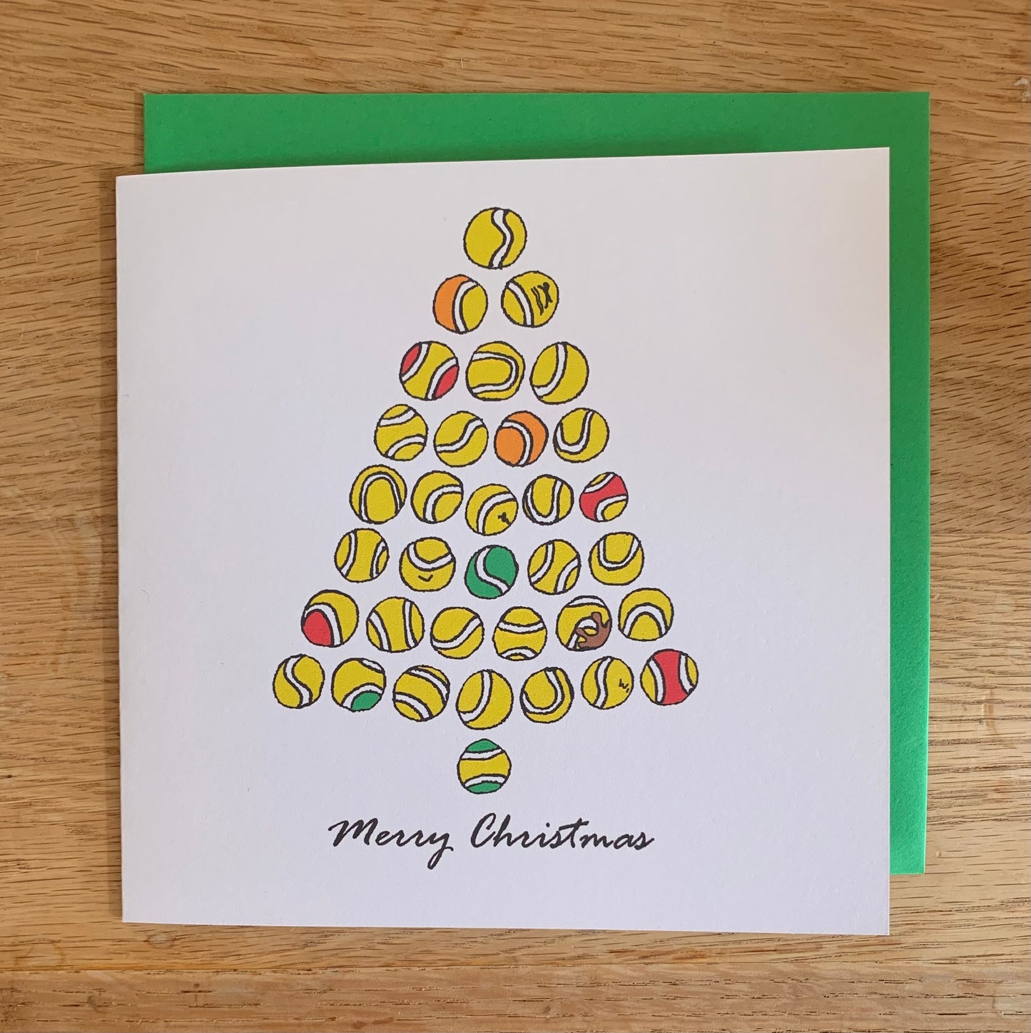 Tennis Christmas card, male Christmas card, tennis Christmas tree, Xmas card , hoildays card