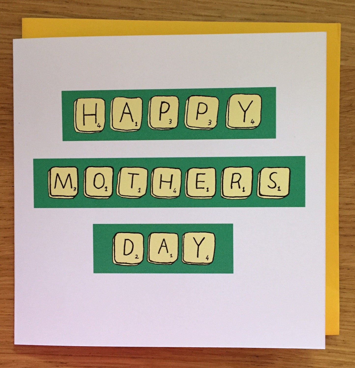 mother's day Card - mom, mum cards - scrabble, Mother's Day