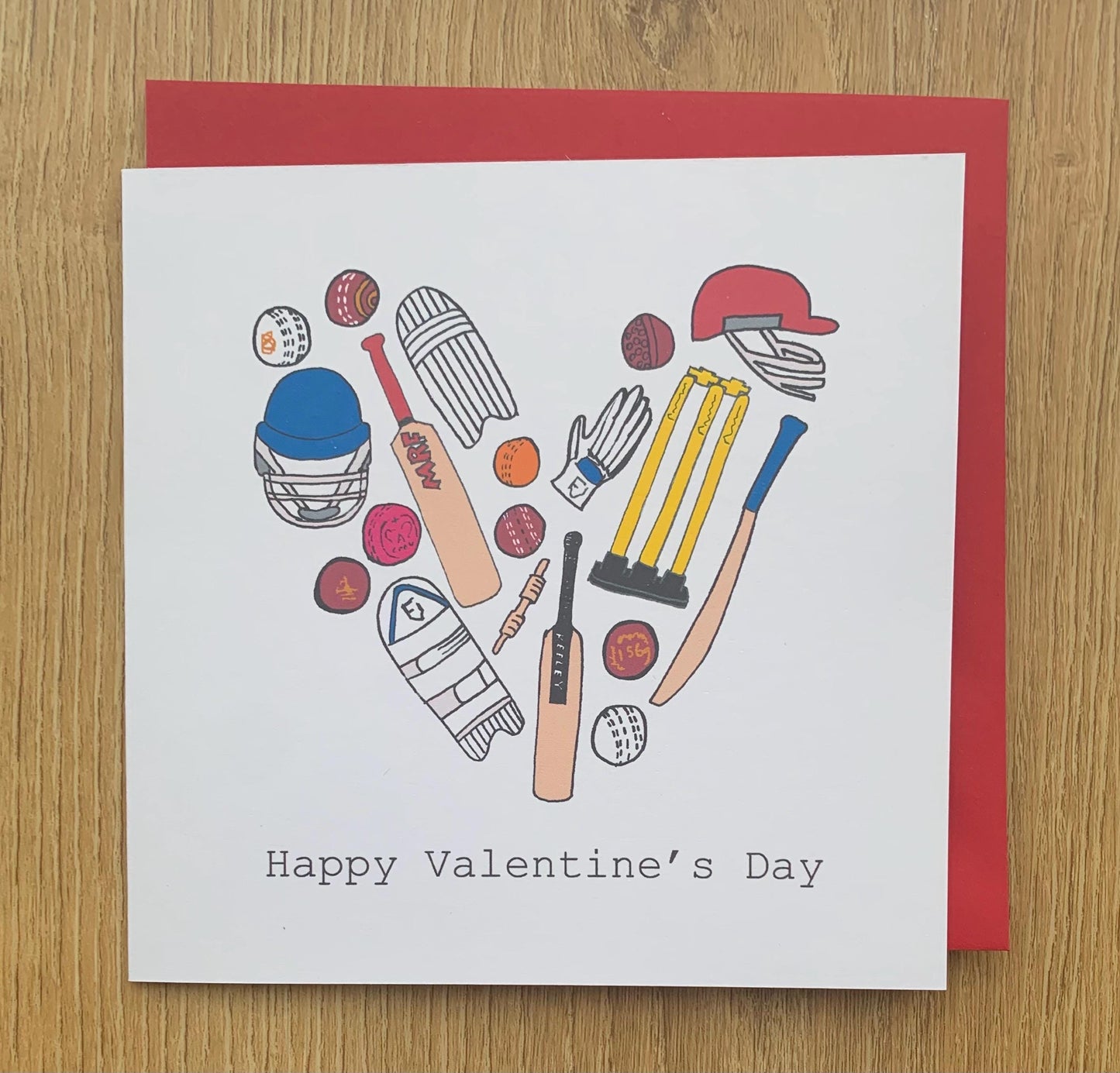 Valentines Day Card, Cricket, cricket lover, sporty, for him