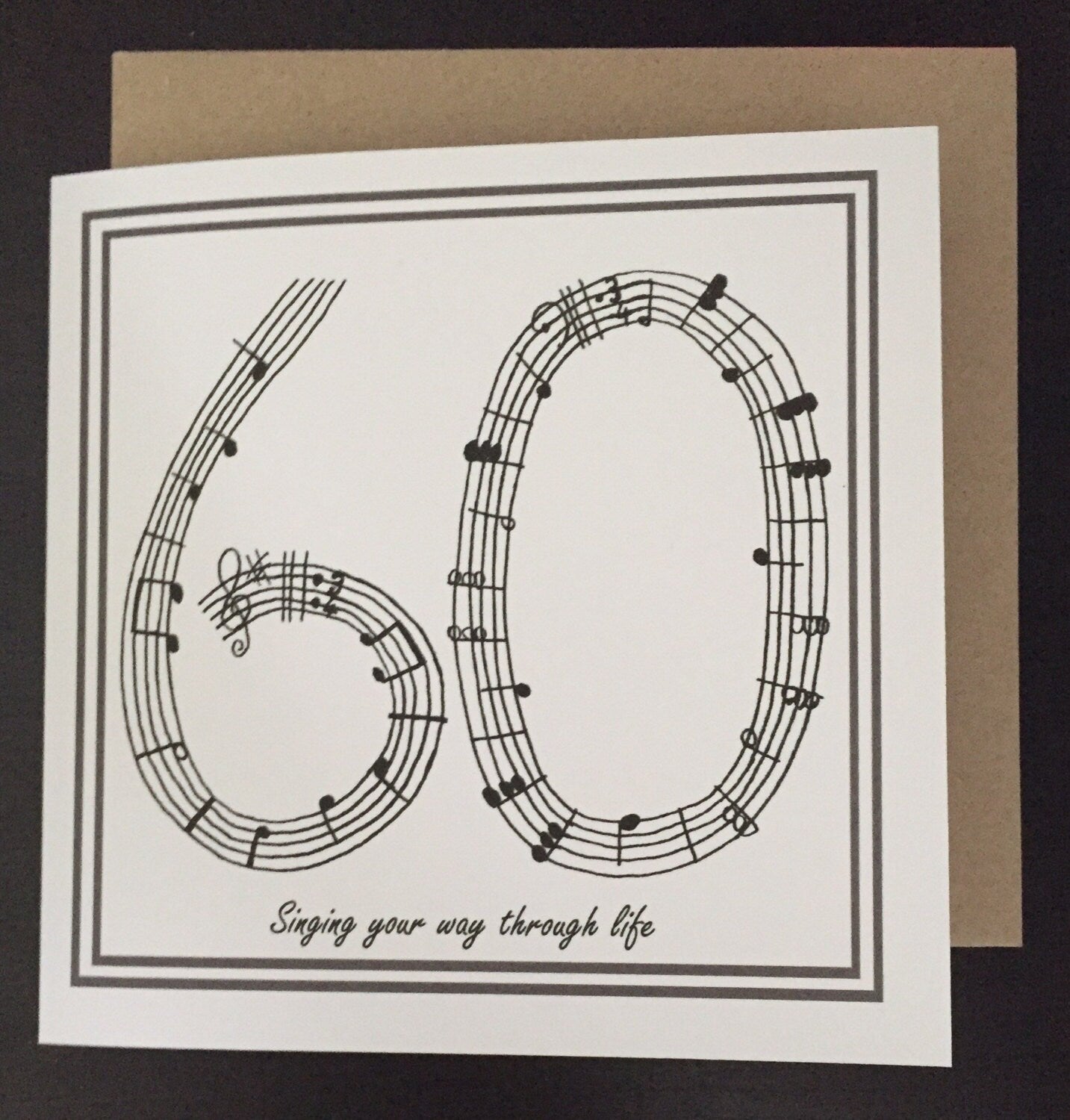 60th birthday card /music card/ singing card/ sixty