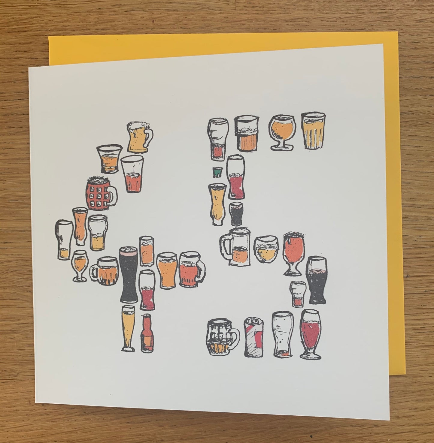 45th birthday card / 45 card/ 45th card/ beer