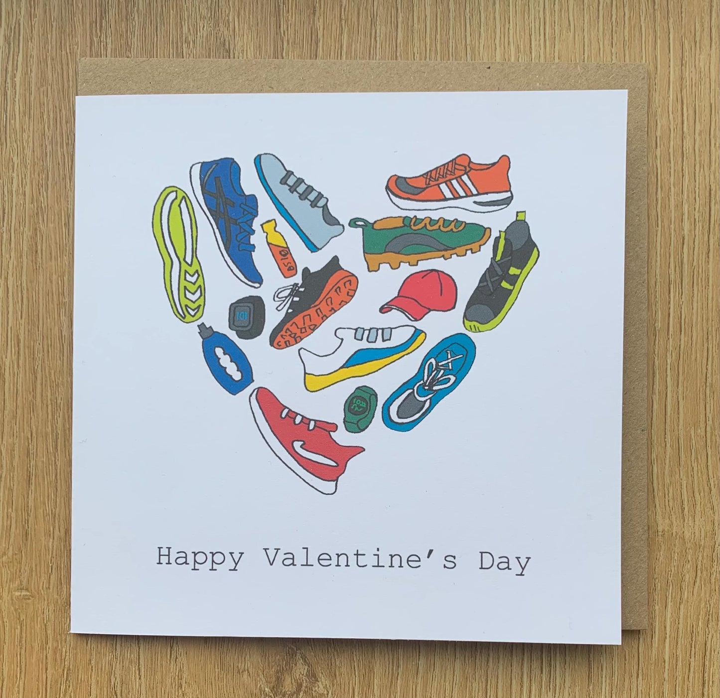 Valentines Day Card, running, track, male, female, him, her, sporty