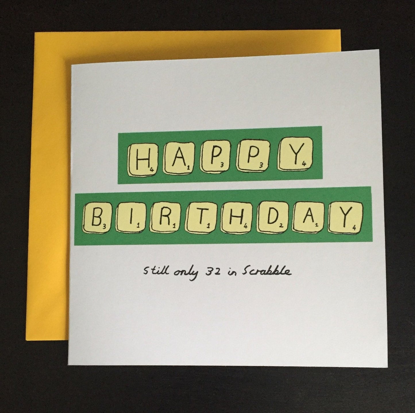 Birthday card, happy birthday card, scrabble