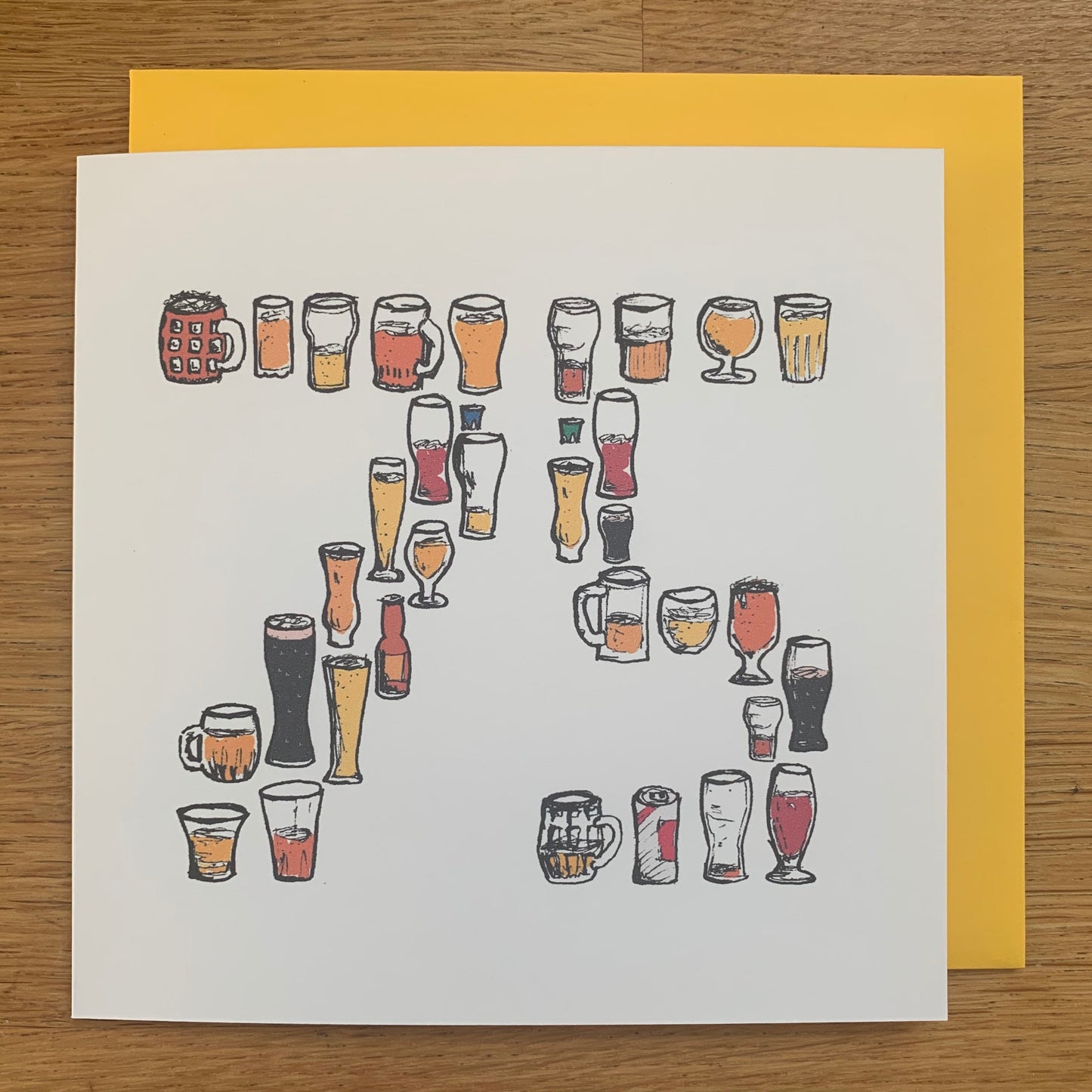 75th birthday card / 75card/ 75th card/ beer