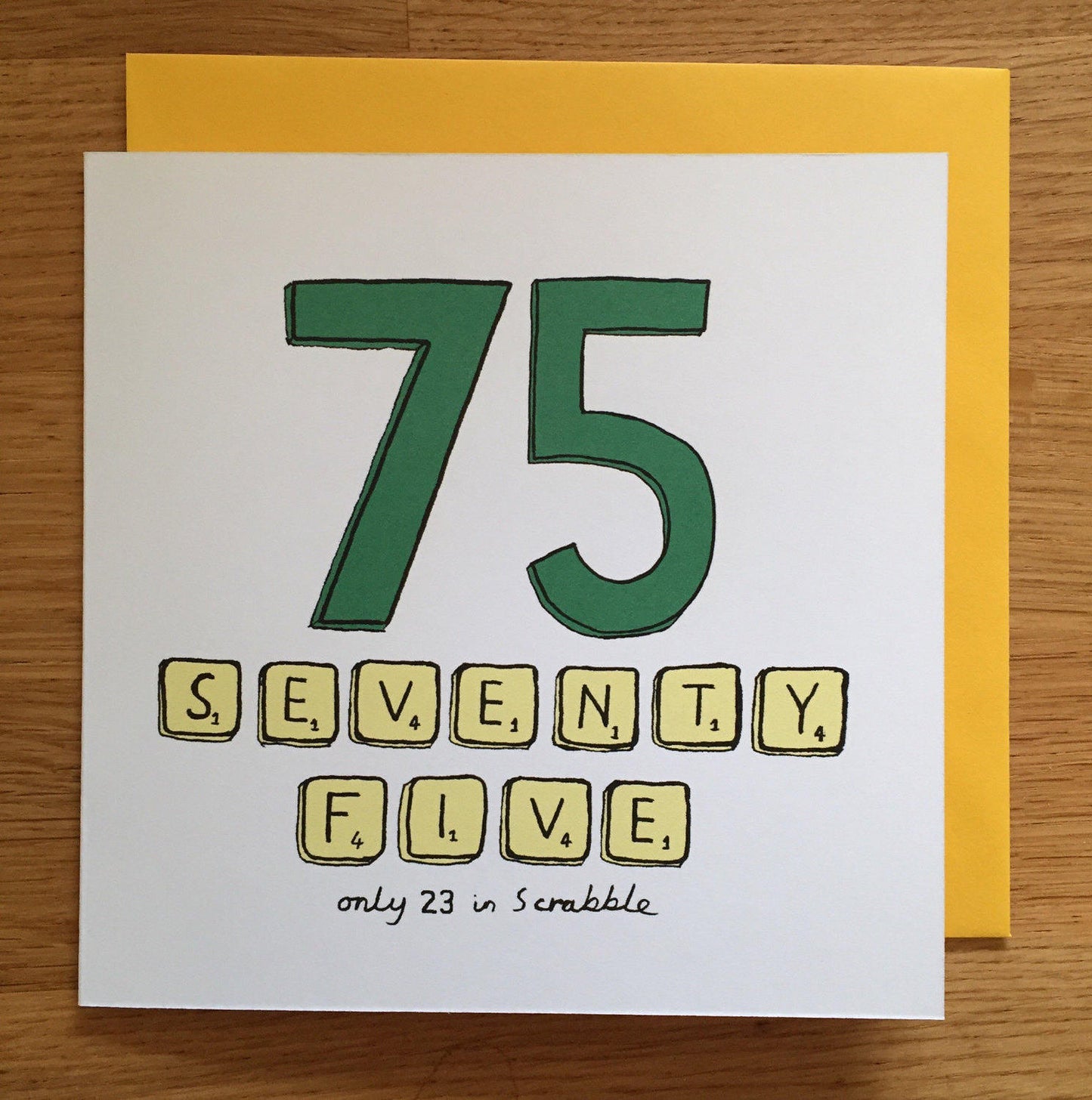 75th birthday card / 75/ 75th/ scrabble /