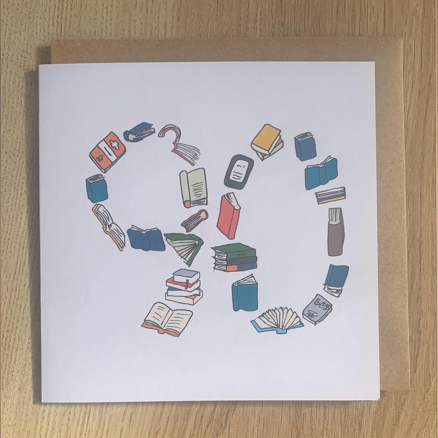 90th birthday card, ninety, 90, 90 card, books, book lover.