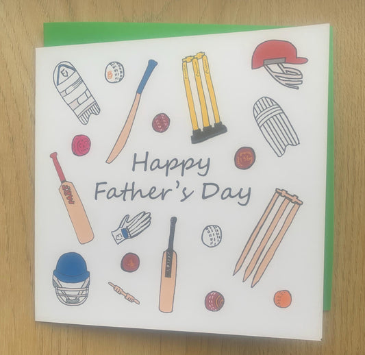 father’s Day card, Cricket, sports, dad, father,  alternative