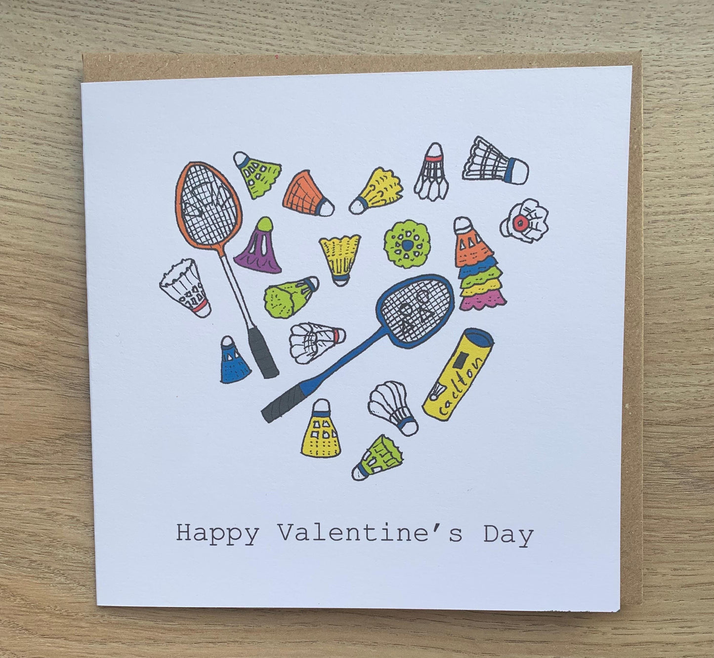 Valentine’s Day card, badminton cards, cards, for him, male, her, sporty