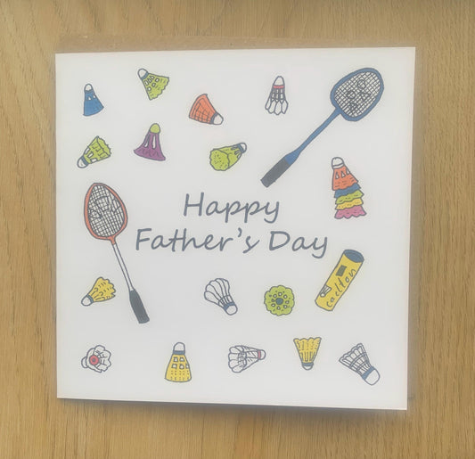 Father’s Day card, badminton, cards, Dad, father, sporty,