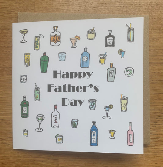 Father's day card, gin card, gin Father’s Day card