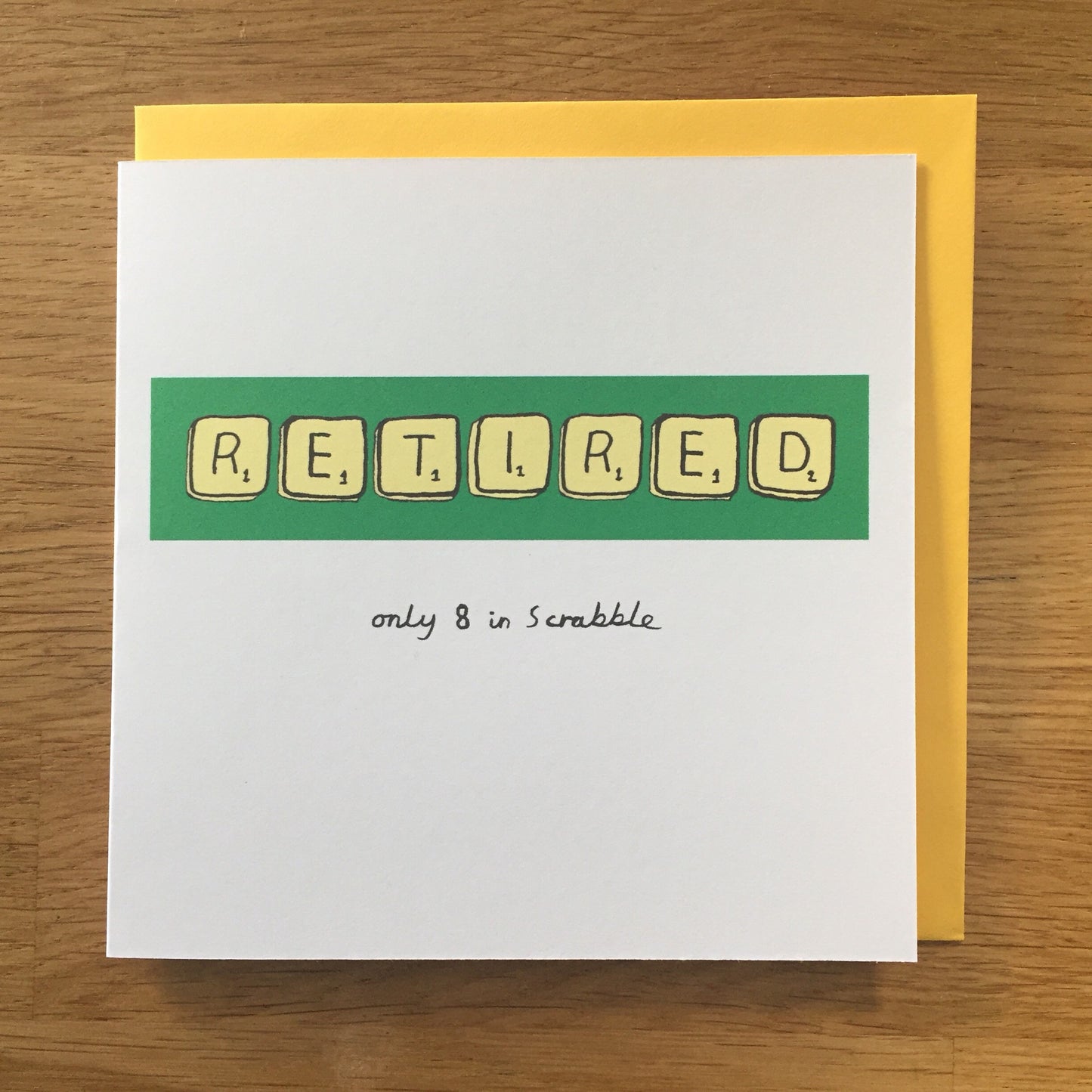 Retirement card, reirement, scrabble,  happy retirement card. Happy ritirement