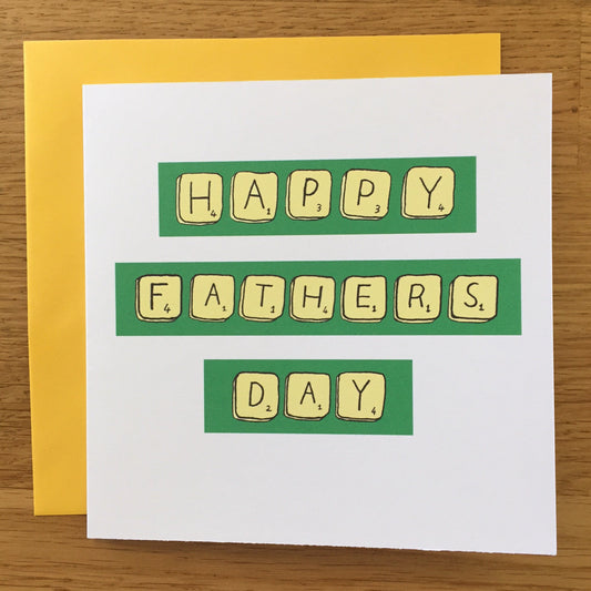 Father's day card/ scrabble/ Father's Day / scrabble Father's Day card